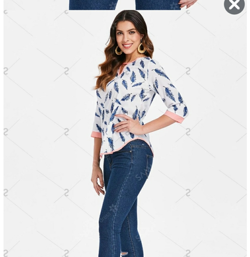 Leafprint Blouse